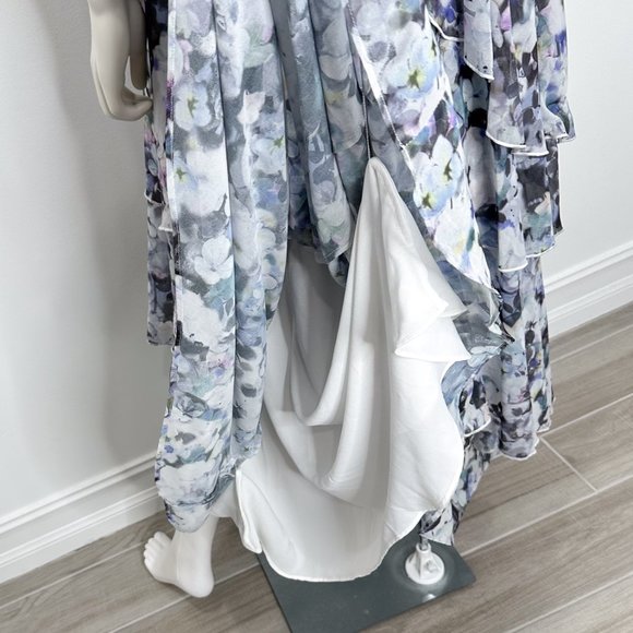 Fame and Partners The Catherine Tiered Bustier Floral Print Gown Maxi Dress - Picture 16 of 16